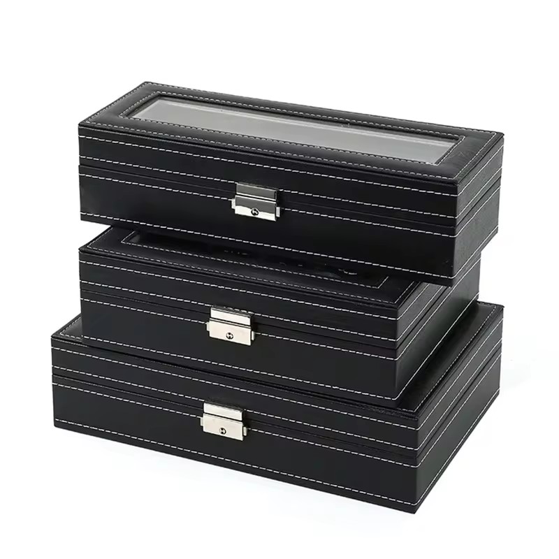 PU Leather Display Organizer w - Watch Display Box ulasan dan harga